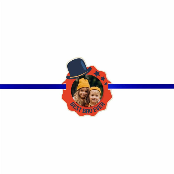 TheYaYaCafe Kids Personalized Best Bro Ever Printed Raksha Bandhan Rakhi for Sister with Roli Tika