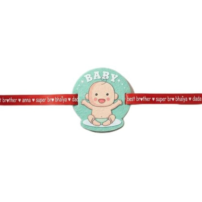 TheYayaCafe Rakhi for Baby Brother, Printed Kids Rakhi Raksha Bandhan, One Size (RK0150_0163), Raksha Bandhan Gift for Brother
