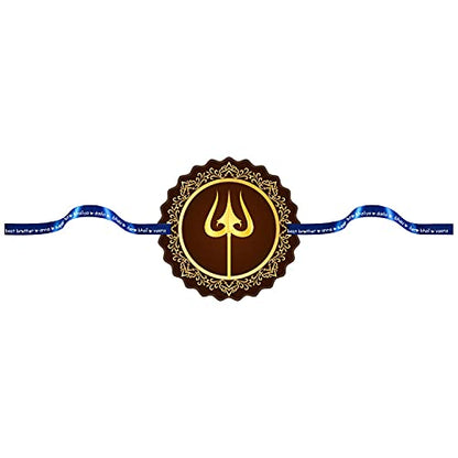 TheYaYaCafe Raksha Bandhan Gifts for Brother Trisul Rakhi Printed Cute Rakhi Bracelet Brown