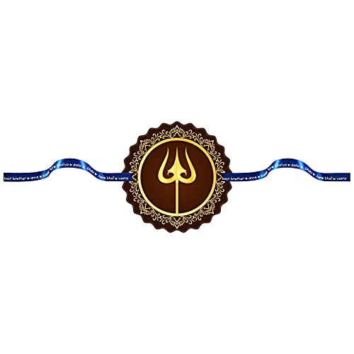 TheYaYaCafe Raksha Bandhan Gifts for Brother Trisul Rakhi Printed Cute Rakhi Bracelet Brown