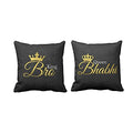 TheYayaCafe Bhaiya Bhabhi Printed Canvas Cotton Cushion Cover Set (2 Covers) 16x16 Inches, Birthday Anniversary Bhaidooj Raksha Bandhan Gift for Brother and Sister-in-Law from Sister