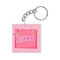 TheYayaCafe Sister Keychain World Best Akka Printed Acrylic Keyring 2.5x2.5 Inches, Bhaidooj Raksha Bandhan Birthday Gift for Sister, Sis, Didi from Brother and Bhai
