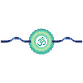 TheYayaCafe Rakhi for Brother Printed Om Rakhi Bracelet Sky Blue (1.5 Inch Dial), Raksha Bandhan Gift for Bhai, Brother, Bhaiya from Sister