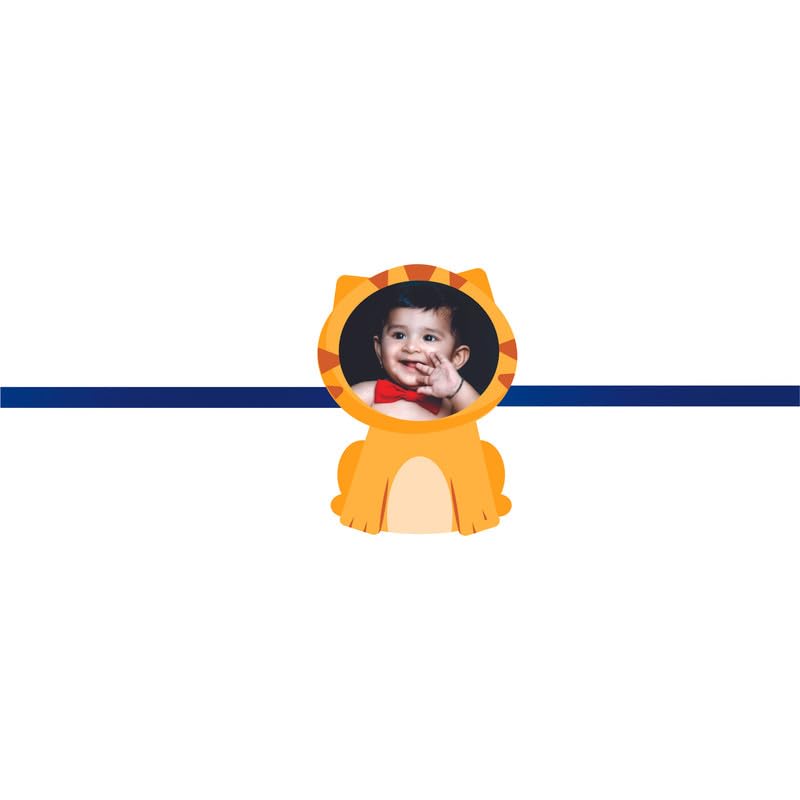 TheYaYaCafe Kids Personalized Photo Printed Raksha Bandhan Rakhi for Brother with Roli Tika, Rakhi Gift for Bhai, Brother, Bhaiya from Sister, Raksha Bandhan Festival