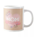 I Love You Mom Coffee Mug with Coaster Set - Birthday Gift for Mother