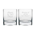 Cheers 1st Anniversary Whiskey Glasses Set of 2 with Coasters