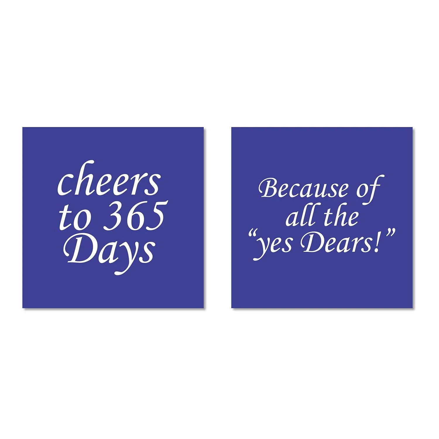 Cheers 1st Anniversary Whiskey Glasses