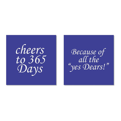 Cheers 1st Anniversary Whiskey Glasses
