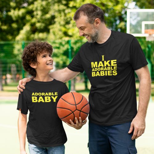 Adorable family t-shirt for Father and Kid