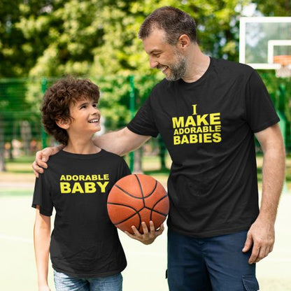 Adorable family t-shirt for Father and Kid