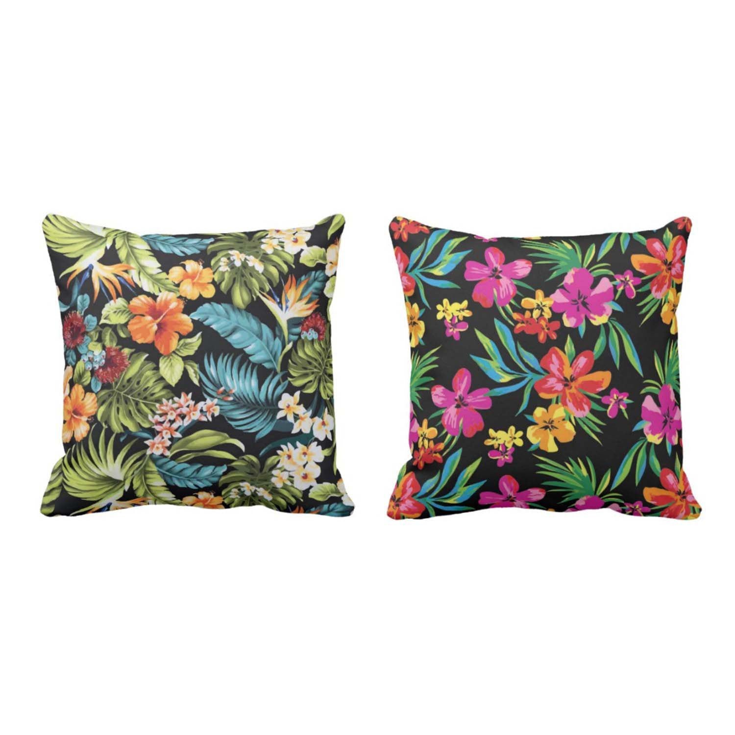 4-Lively-Flowery-Floral-Cushion-Cover-Set-of-2-KH2927