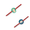 Printed Acrylic Rakhi Set of 2 for Brother, Raksha Bandhan