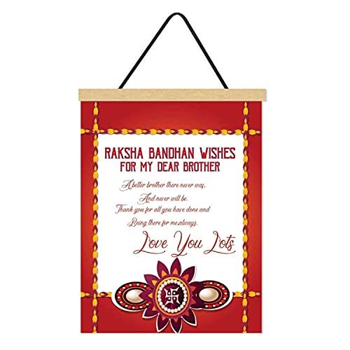 TheYayaCafe Rakhi Gifts for Brother Printed Scroll Greeting Card My Dear Brother 12x16 Inches (30x40 cm), Raksha Bandhan, Birthday, Rakhi Return Gift for Bhai, Bhaiya from Sister