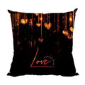 Happy Valentine Day Cushion Cover, Black 12x12 inches