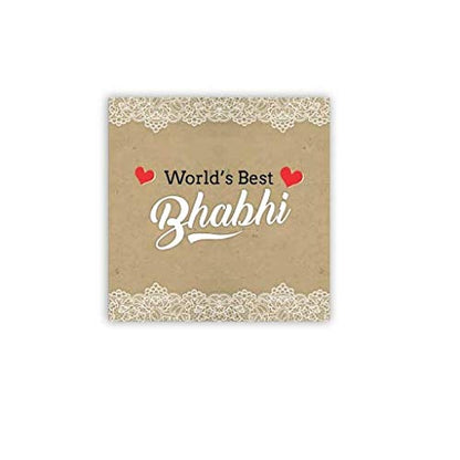 TheYayaCafe Rakhi Sweets Combo for Bhabhi, 1 Hamper Set of 4 - Coffee Mug, Coaster, Gulab Jamun 1 Kg, Printed Rakhi, Raksha Bandhan Gift for Sister-in-Law