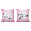 Personalised Couple Cushion Covers - I Love You, Set of 2