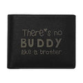 Buddy Brother Engraved Black Leather Wallet