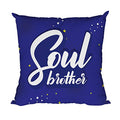 TheYayaCafe Rakhi Gift Cushion Cover for Brother Printed Canvas Cotton 16x16 Inches (40x40 cm), Birthday Raksha Bandhan Bhai Dooj for Bhai, Brother, Bro from Sister and Kids