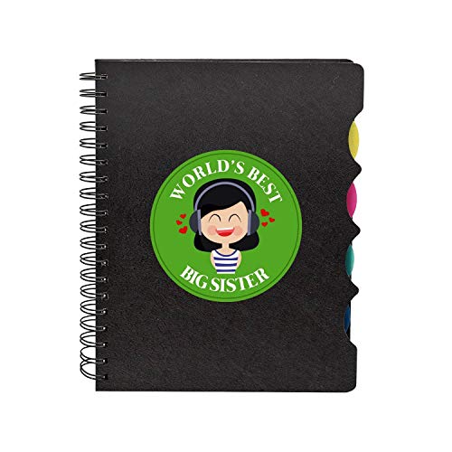 TheYayaCafe Printed Wirebound Notebook for Sister Big Sister Bhaidooj A5 Size 8.5x6 Inches 300 Ruled Pages