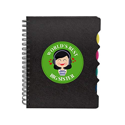 TheYayaCafe Printed Wirebound Notebook for Sister Big Sister Bhaidooj A5 Size 8.5x6 Inches 300 Ruled Pages