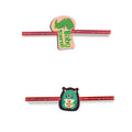 Printed Acrylic Rakhi Set of 2 for Brother | Quote Rakhi Pack