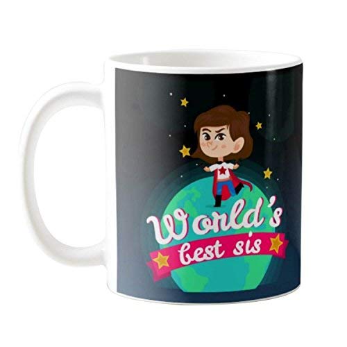 World's Best Sis Coffee Mug - Rakhi Birthday Gift 330ml