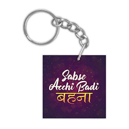 Yaya Cafe Birthday Bhaidooj Gifts for Big Sister Sabse Acchi Badi Behna Keychain Keyring