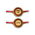 Mota Bhai & Dada Engraved Rakhi Combo, Set of 2