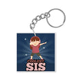 Coolest Sis Keychain Keyring - Personalised Bhai Dooj Gift
