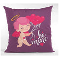 Be Mine Valentine Love Cushion Cover, Purple 12x12 inches