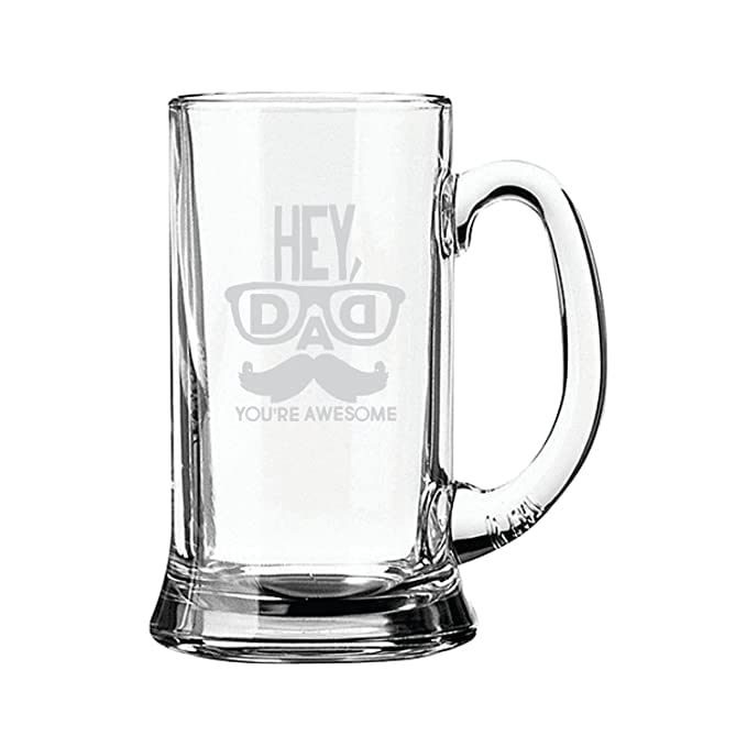 Hey Dad You are Awesome Engraved Beer Mug