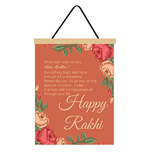 TheYayaCafe Rakhi Gifts for Brother Printed Scroll Greeting Card Happy Rakhi (12x16 Inches), Raksha Bandhan Birthday Gift for Bhai, Bhaiya, Brother from Sister, Didi