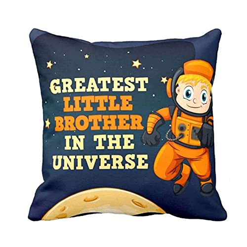 TheYayaCafe Brother Printed Velvet Cushion Cover with Filler Raksha Bandhan 12x12 Inches (30x30 cm), Rakhi Birthday Bhai Dooj Gift for Brother, Bro, Bhaiya from Sister, Didi