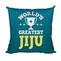 TheYayaCafe Brother-in-Law Printed Cushion Cover Worlds Greatest Jiju 16x16 Inches (40x40 cm), Rakhi Birthday Anniversary Raksha Bandhan Gift for Jiju, Brother-in-Law from Sister and Family