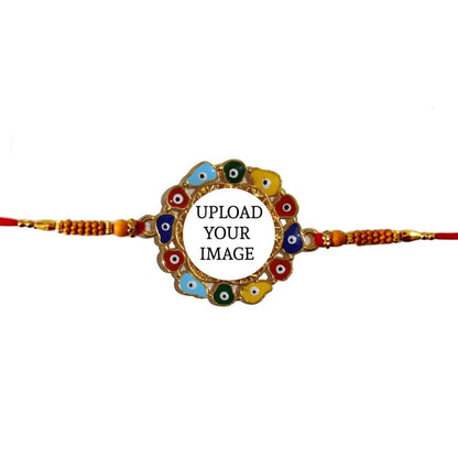 TheYaYaCafe Personalized Raksha Bandhan Rakhi for Brother with Roli Tika, Printed Acrylic Rakhi for Kids, Raksha Bandhan Gifts for Brother from Sister