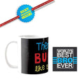 TheYayaCafe Raksha Bandhan Gift for Brother No Buddy Like Brother Ceramic Coffee Mug and Coaster Combo 330 ml, Rakhi Bhaidooj Birthday Gift for Bhai