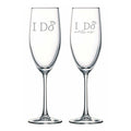Engraved Champagne Flutes Set of 4 - Funny I Do What She Says