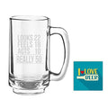 50th Birthday Engraved Beer Mug for Men - Looks Feels Acts 357ml