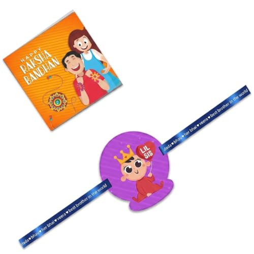 Purple Lil Sis Kids Rakhi for Little Sister