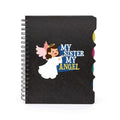 TheYayaCafe Sister Printed Wirebound Notebook My Sister My Angel A5 Size 8.5x6 Inches, 300 Ruled Pages, Didi