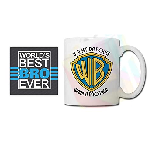Funny Warning Brother Rakhi Hamper with Mug, Rakhi & Roli Chawal