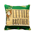 Little Monkey Brother Cushion Cover 12x12 - Rakhi Gift, Green