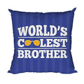 Yaya Cafe Rakhi Birthday Gift for Worlds Coolest Brother Cushion Cover 16X16 Inches