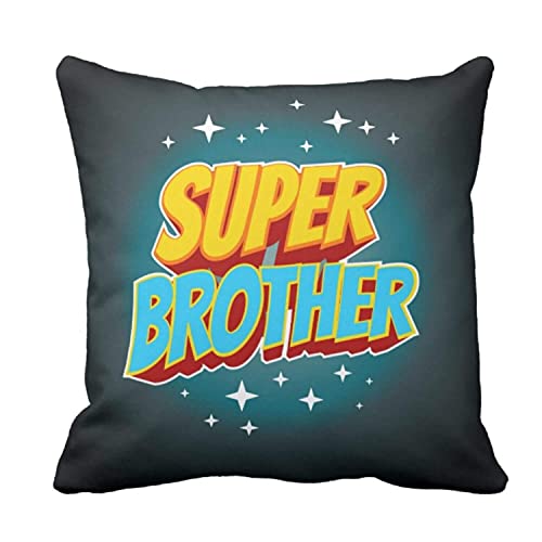 TheYaYaCafe Super Brother Printed Cushion Cover (16x16 Inches)