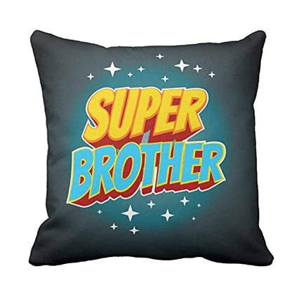 TheYaYaCafe Super Brother Printed Cushion Cover (16x16 Inches)
