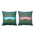 Rakhi Combo for Brother & Bhabhi with 16x16 Cushion Covers
