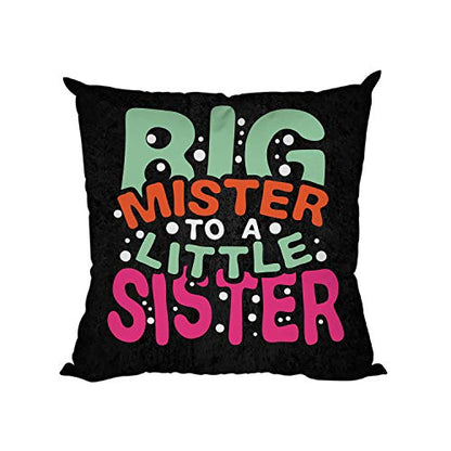 TheYayaCafe Cushion Cover for Brother No.1 Bro 2in1 Rakhi Gift, 16x16 Inches (40x40 cm), Birthday Raksha Bandhan Bhai Dooj for Little, Big, Elder Brother from Sister