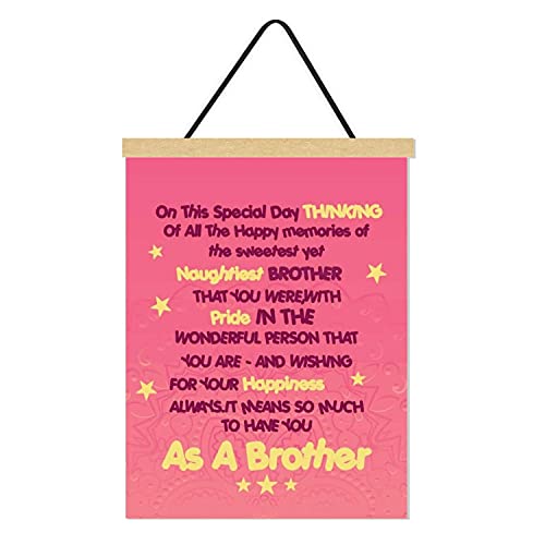 TheYayaCafe Rakhi Gifts for Brother Printed Scroll Greeting Card Noughtiest Pride 12x16 Inches (40x40 cm), Raksha Bandhan Birthday Gift for Bhai, Brother, Bhaijaan from Sister, Didi, Behen