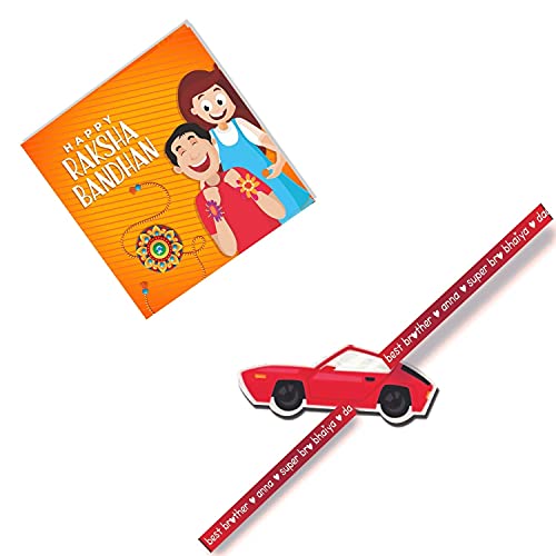 Red Car Kids Rakhi for Little Brothers