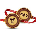 TheYayaCafe Rakhi for Brother Combo Set of 2 Engraved Wooden Rakhi with MDF Wood Dial 1.5 Inches, Raksha Bandhan Gift for Brother, Bhai, Bhaiya from Sister